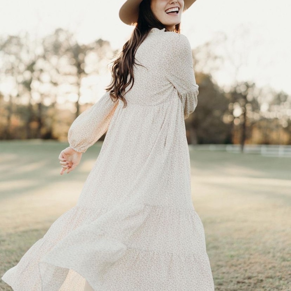 CJLA Floral Long Sleeve Tiered Madi Dress